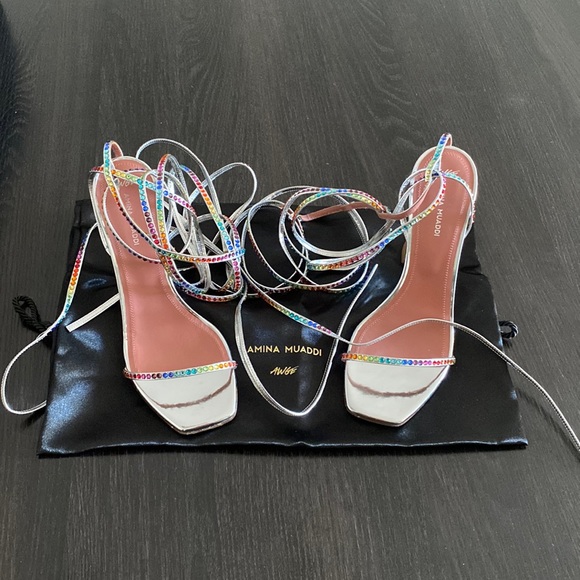 Amina Muaddi 'LSD Gladi' Sandals - Picture 6 of 11